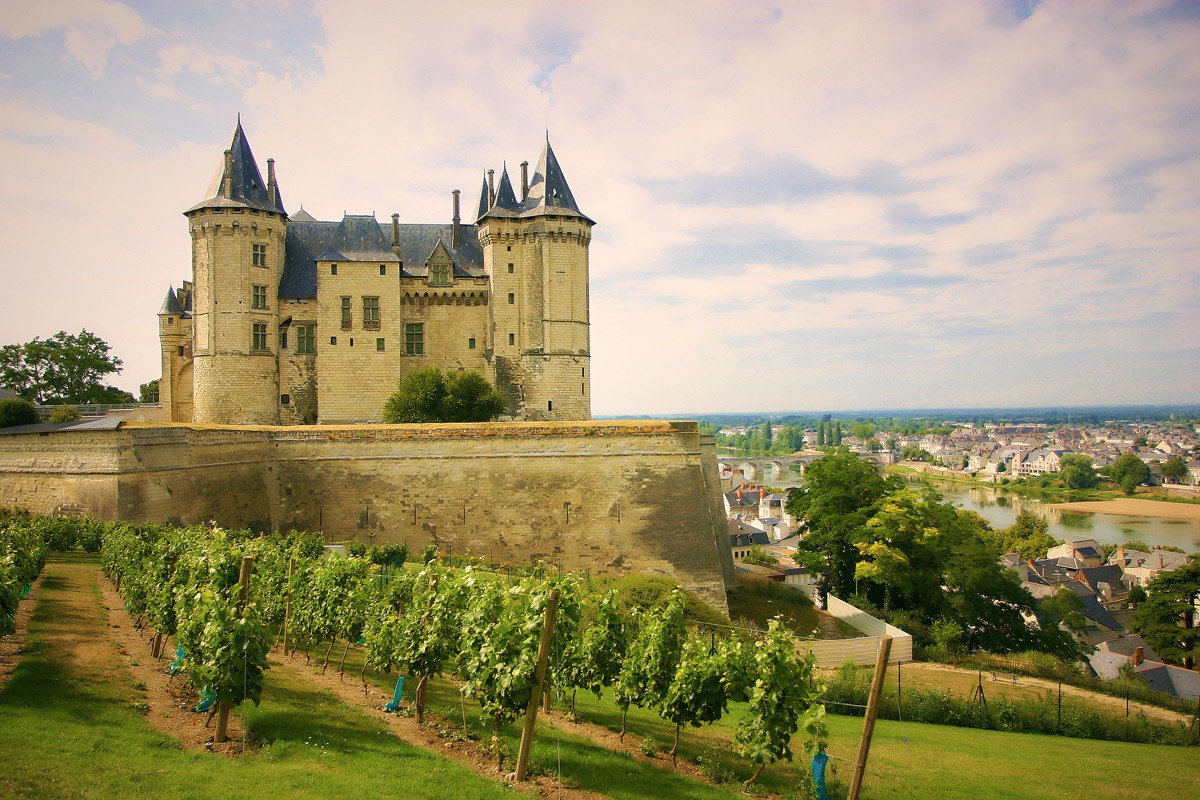 Comme dans un conte de fée : le château de Saumur entre Nantes et Tours.